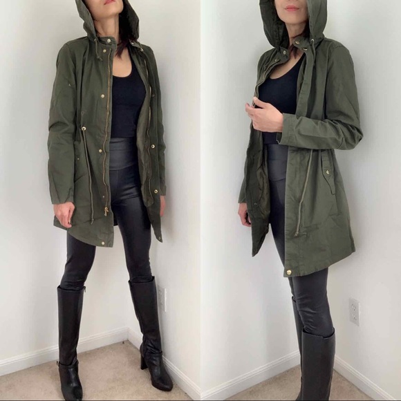 OLIVE GREEN UTILITY CARGO JACKET - Picture 5 of 16